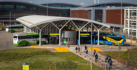 Inauguramos la nueva estación de buses del Aeropuerto Arturo Merino Benítez de Santiago